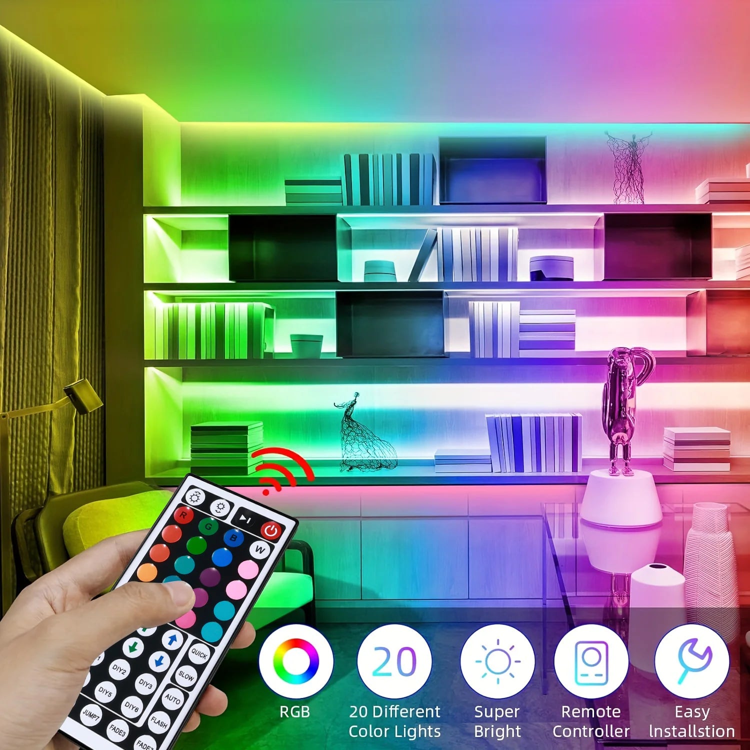 Bande lumineuse LED USB pour la décoration de la chambre, rétroéclairage TV, lampe, ruban à diode, Bluetooth, contrôle d'application, proxy document, RVB 5050, 1-40m