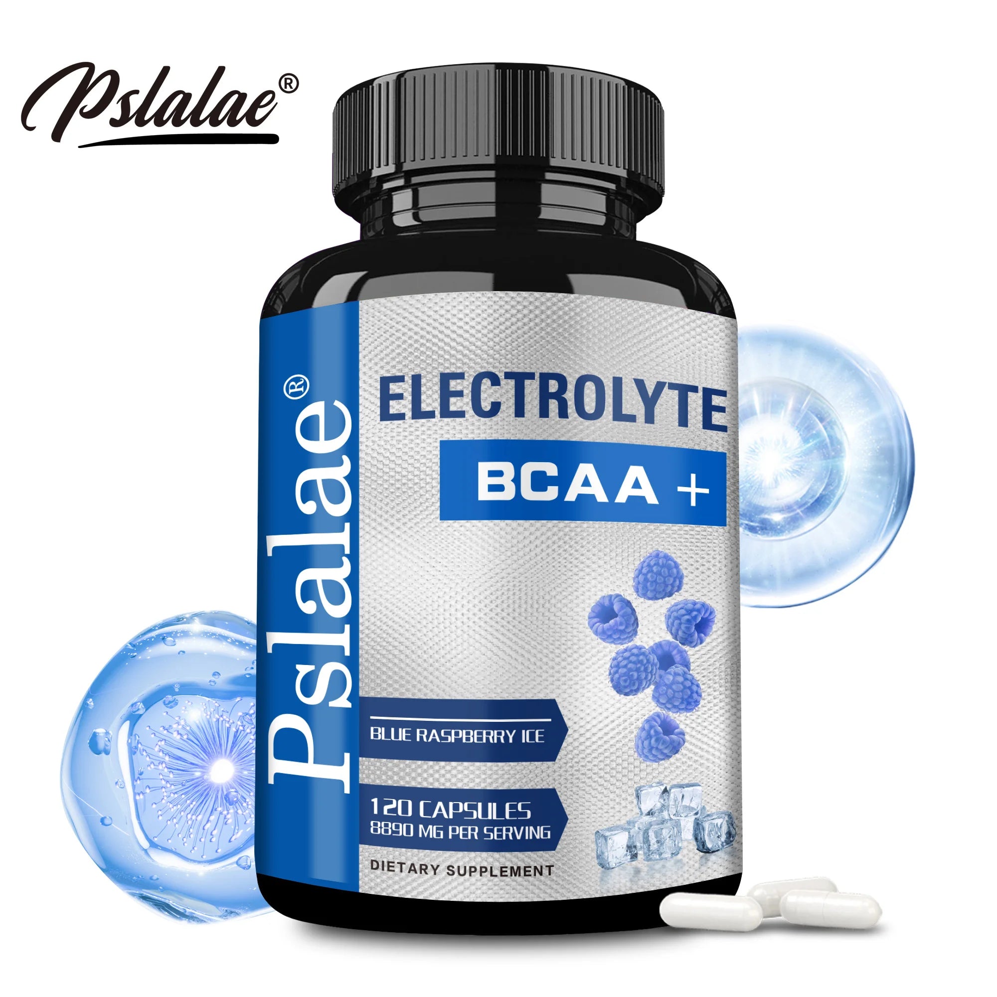 Suppléments Sport BCAA - Soutient la croissance et la récupération musculaire, l'équilibre électrolytique et l'hydratation - 120 gélules