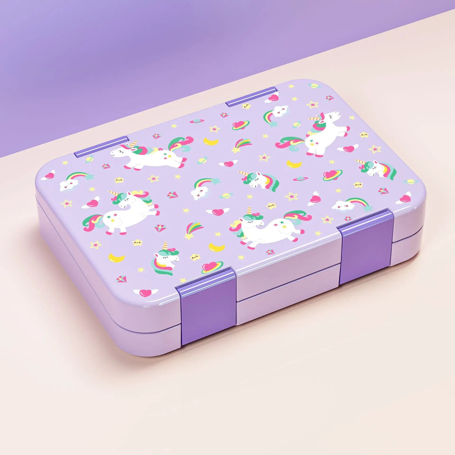 Boîte à lunch Bento pour enfants avec 4/6 compartiments, récipient alimentaire sans BPA, passe au micro-ondes et au lave-vaisselle pour les repas, l'école