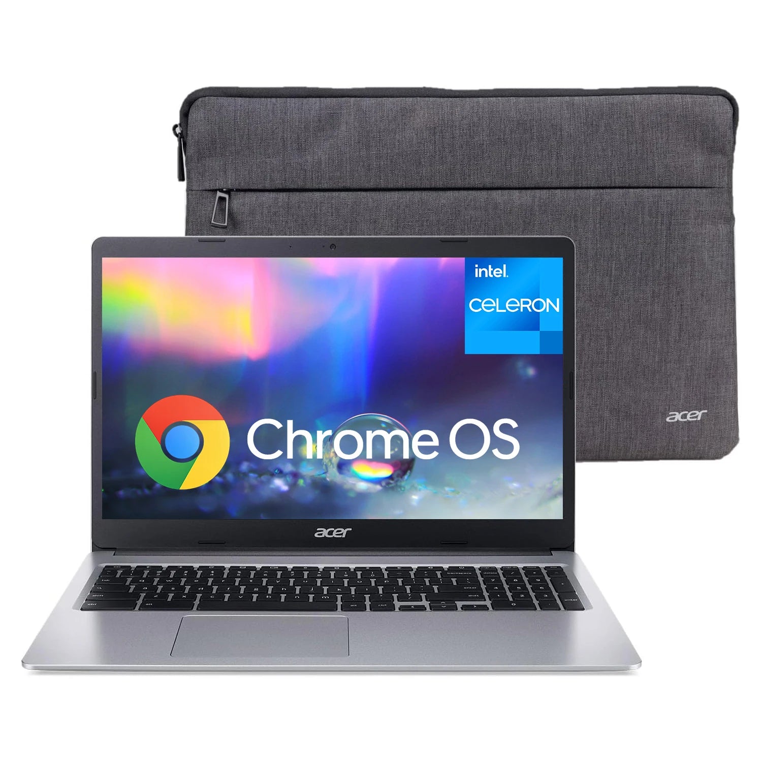 Acer Chromebook 315 15.6 "HD Business Laptop, Intel Celeron N4000, 4 Go de RAM DDR4, 32 Go eMMC, WIFI, Chrome OS, avec manchon de protection