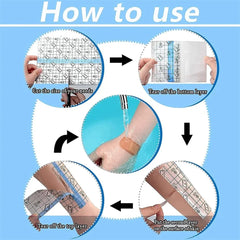 Waterproof PU film, adhesive bandage for aftercare, skin protection, healing, tattoo repair.