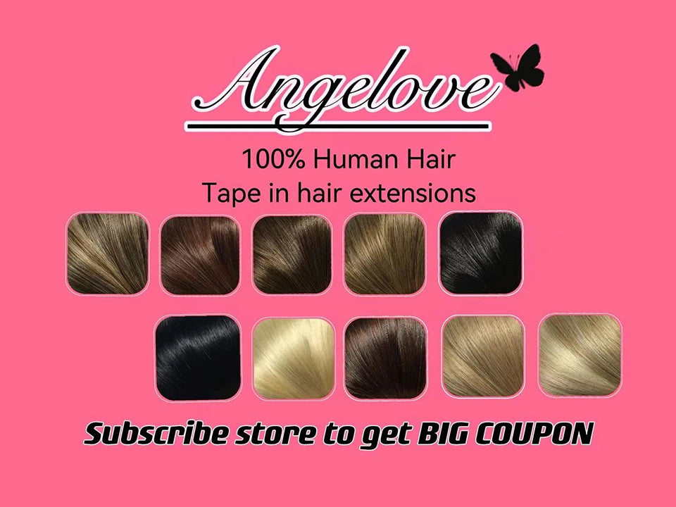 Bande dans les Extensions de cheveux humains droits Extensions adhésives de cheveux brésiliens trame de peau noir brun 100% vrais cheveux humains pour les femmes
