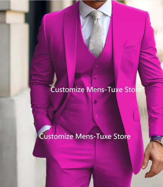 Zones Me-Costume Slim Fit pour Homme, Tenues de Mariage Formelles, Gris, Veste 3 Pièces, Pantalon avec GlabtMade, 2024