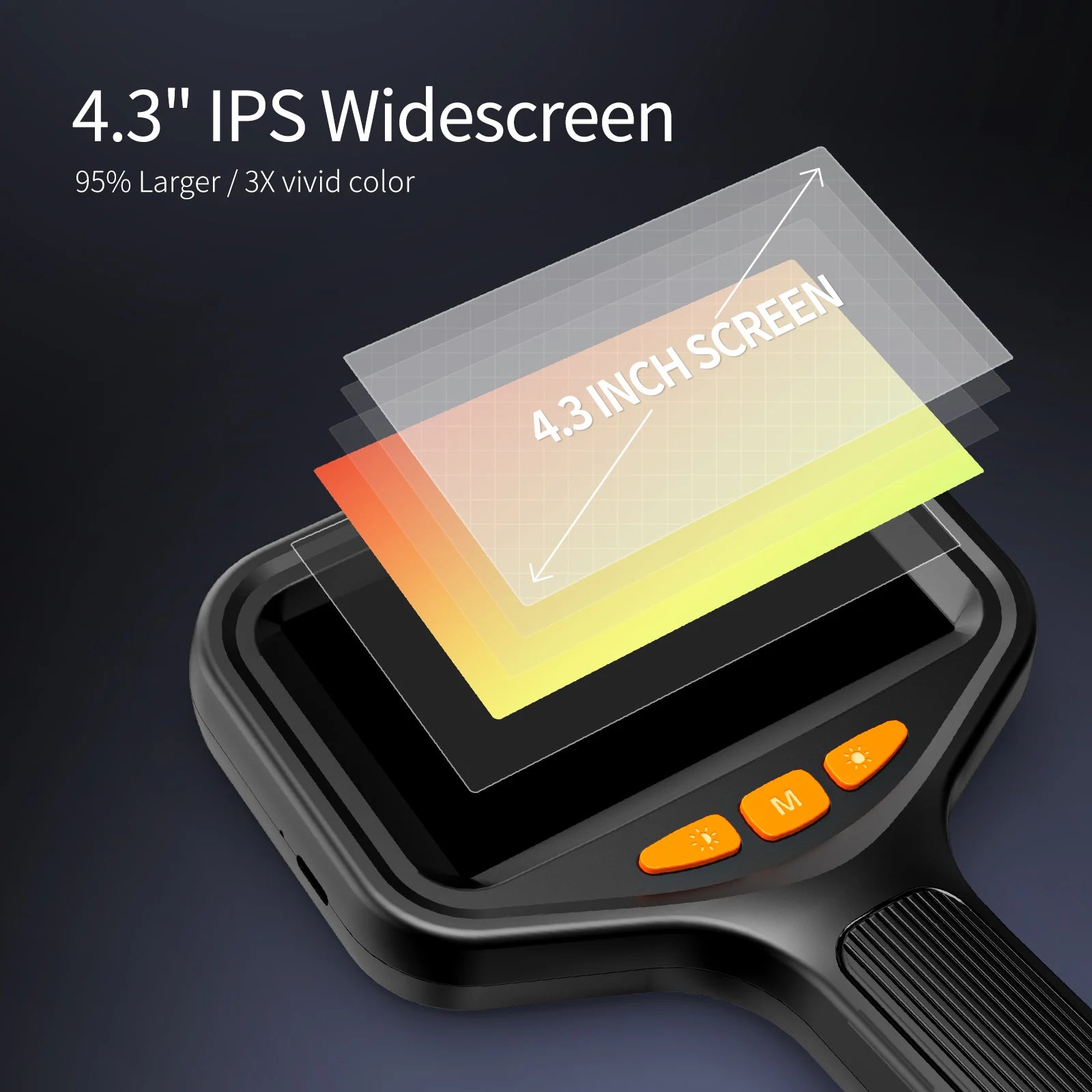 Caméra Numérique HD Étanche pour Inspection d'Égout avec 8 Lumières LED, Boroscope de Déterminer, Écran LCD, IP67, 4.3 P, 1080