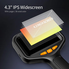 Caméra Numérique HD Étanche pour Inspection d'Égout avec 8 Lumières LED, Boroscope de Déterminer, Écran LCD, IP67, 4.3 P, 1080