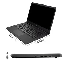 HP-Ordinateur portable professionnel 14 pouces, Intel Celeron N4120,16 Go de RAM,384 Go de stockage (128 Go eMMC + 256 Go de carte SD),1 an Office 365