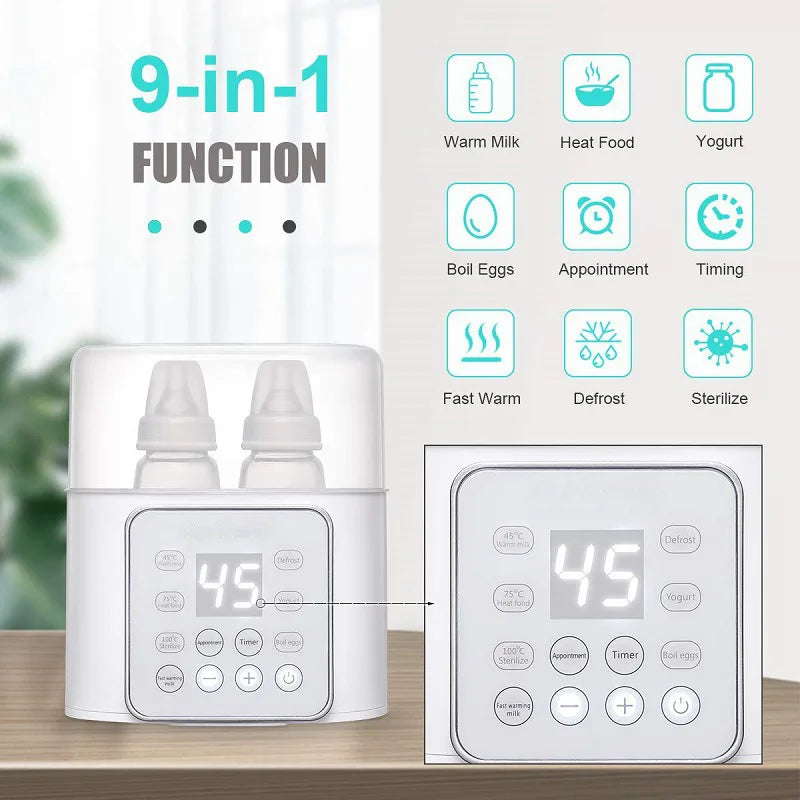 Chauffe-biberon multifonction rapide, accessoires pour bébé, chauffe-aliments, chauffe-lait, stérilisateur avec contrôle précis de la température