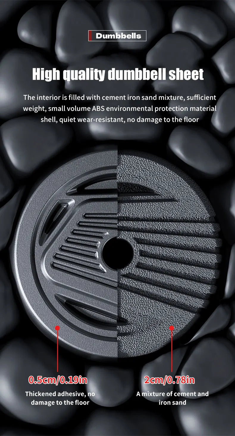 Ensemble d'haltères à poids réglable 4 en 1 22 lb – Équipement de gymnastique domestique multifonction pour hommes et femmes – Haltère convertible, Kettlebell