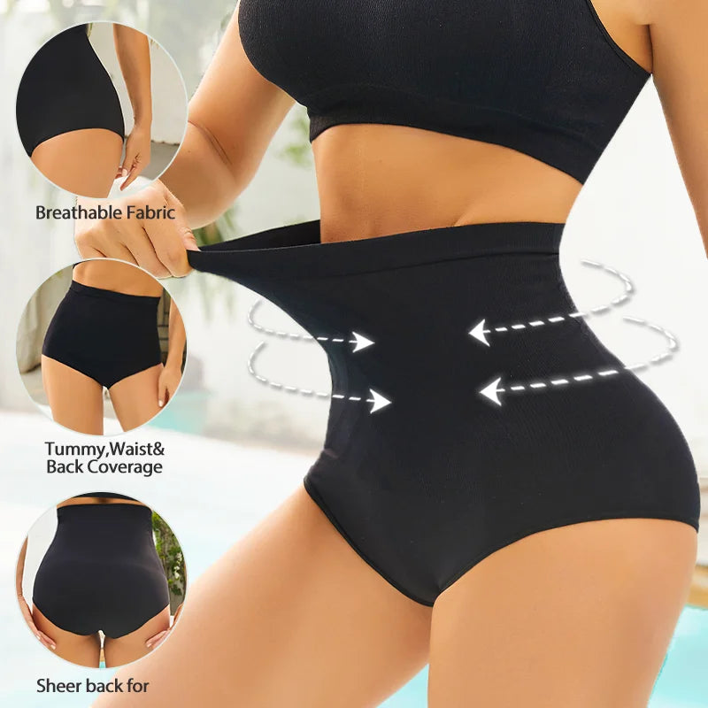 1/3 pièces minceur taille haute ventre contrôle culottes femmes slips culotte Shaper sous-vêtements amincissants bout à bout ventre gaine amincissante