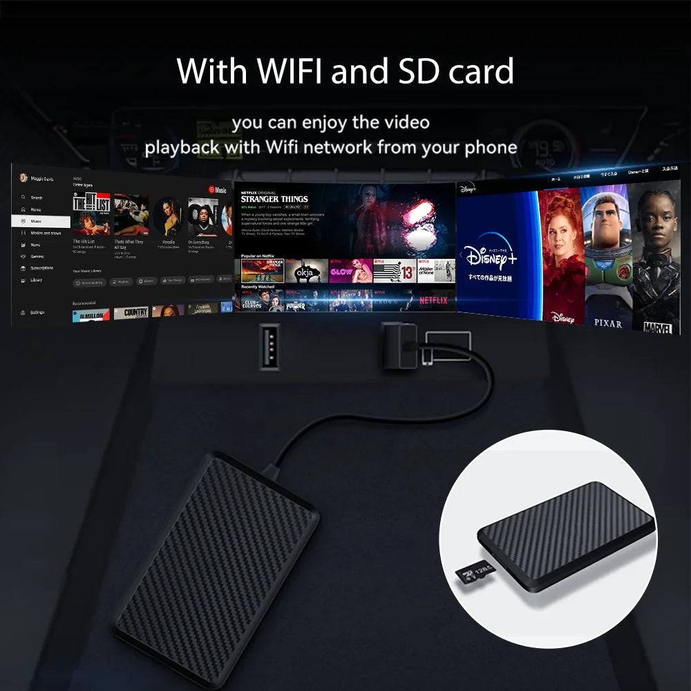 2025 New Android 14 CarPlay Ai Box 4G + 64G Wired to Wireless 3-in-1 Smart Dongle Plug and Play for YouTube Nexflit Wifi Mini Box