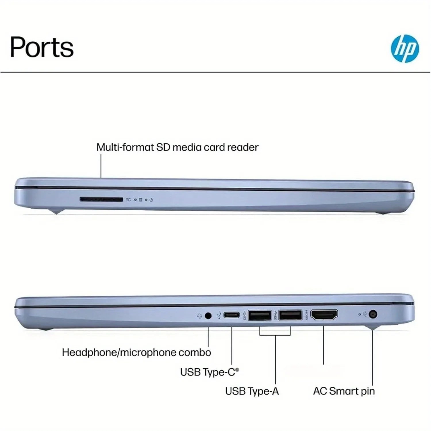 Ordinateur portable ultra léger HP 14" HD LED avec 1 an Microsoft 365, processeur Intel N150, 4 Go de RAM, 128 Go UFS, Windows 11 Home dans la mode S