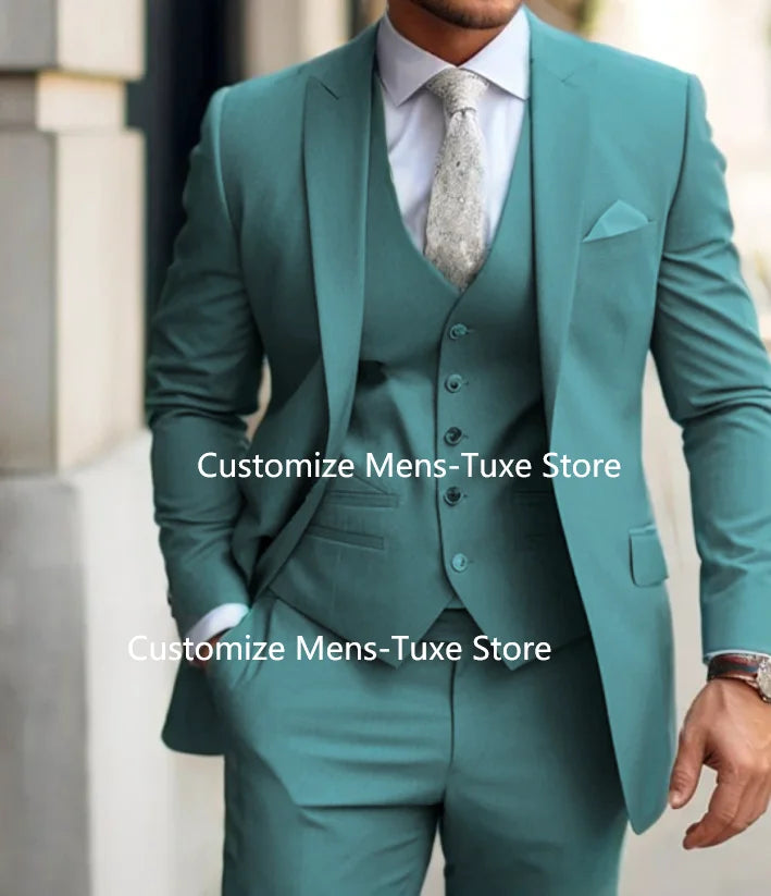 Zones Me-Costume Slim Fit pour Homme, Tenues de Mariage Formelles, Gris, Veste 3 Pièces, Pantalon avec GlabtMade, 2024