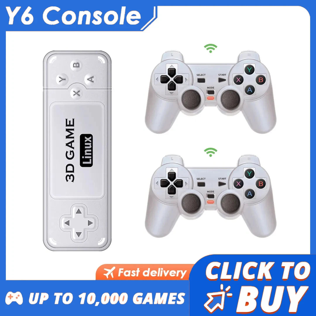 BOYHOM Y6 Console de jeu rétro 4K 60fps sortie HDMI faible latence GD10 TV bâton de jeu double poignée Console de jeu domestique Portable pour GBA