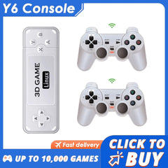 BOYHOM Y6 Console de jeu rétro 4K 60fps sortie HDMI faible latence GD10 TV bâton de jeu double poignée Console de jeu domestique Portable pour GBA