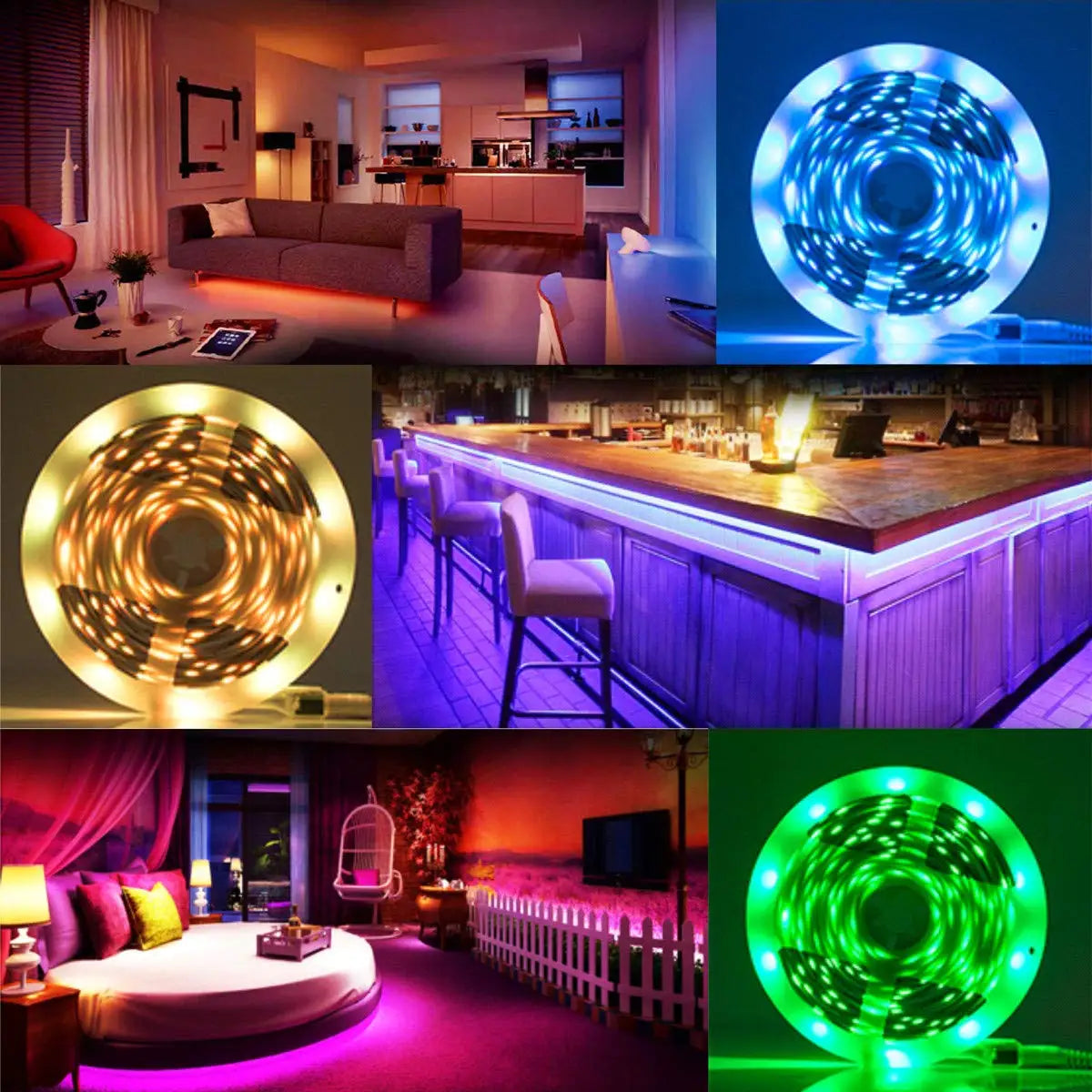Bande lumineuse LED USB pour la décoration de la chambre, rétroéclairage TV, lampe, ruban à diode, Bluetooth, contrôle d'application, proxy document, RVB 5050, 1-40m