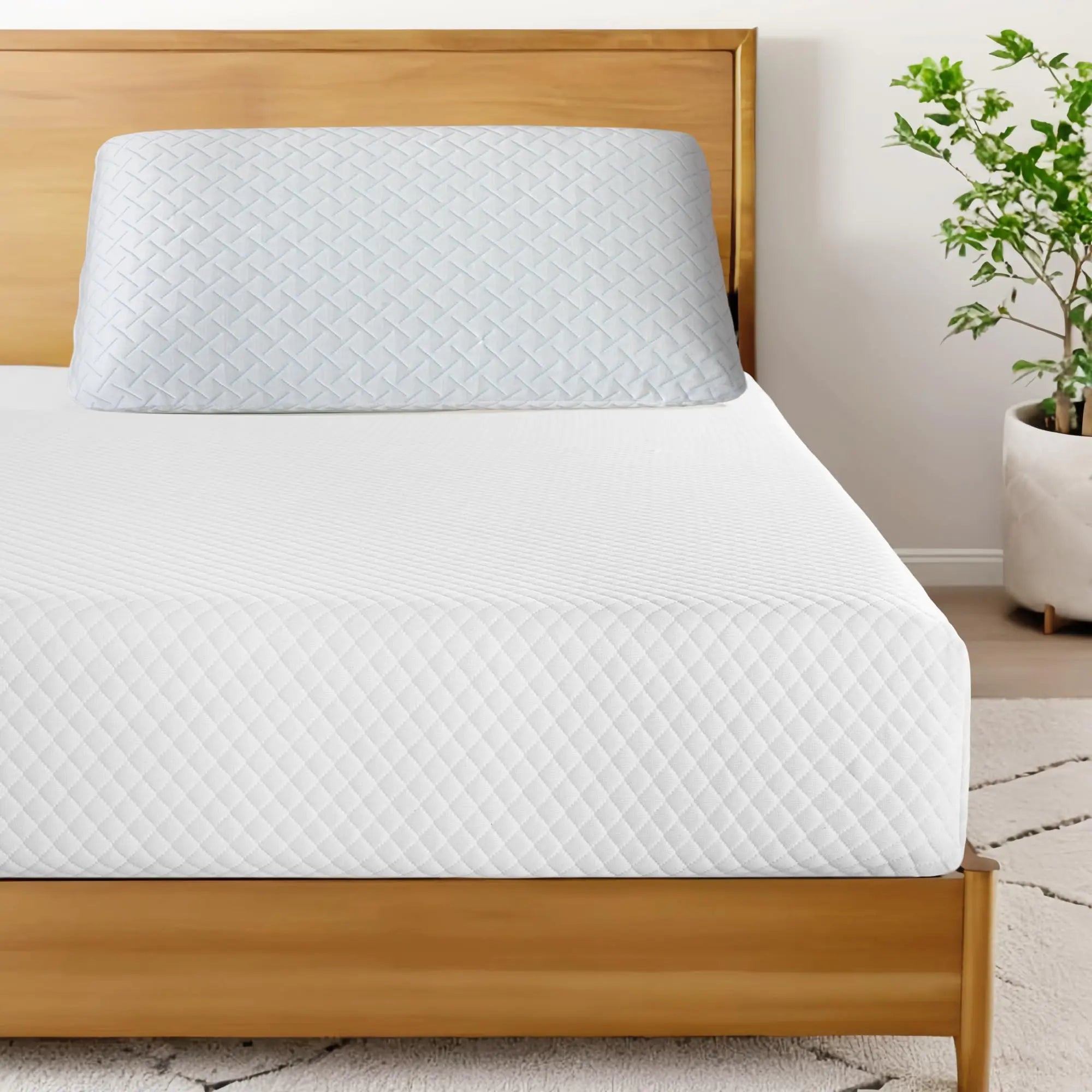 Planet Sleepings 6 Inch Twin Memory Foam Mattress with Free Pillow Gel Foam Mattress with Breathable Cover Bed in a Box CertiPUR-US Certified Washable Cover Gel Mattress