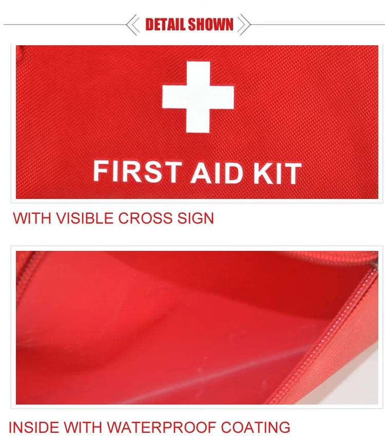 Kit d'urgence de voyage pour camping en plein air, pour la pêche, traitement médical familial, sac de premiers secours Portable étanche, étui pour Kits d'urgence