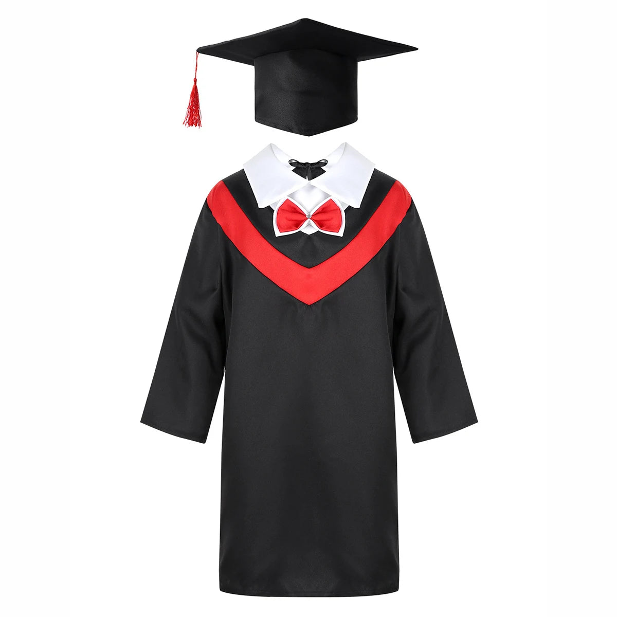 Robe de remise de diplôme pour enfants de la maternelle, avec capuchon à pompon, uniforme de diplômé de l'école primaire préscolaire, Costume de fête Cosplay de photographie