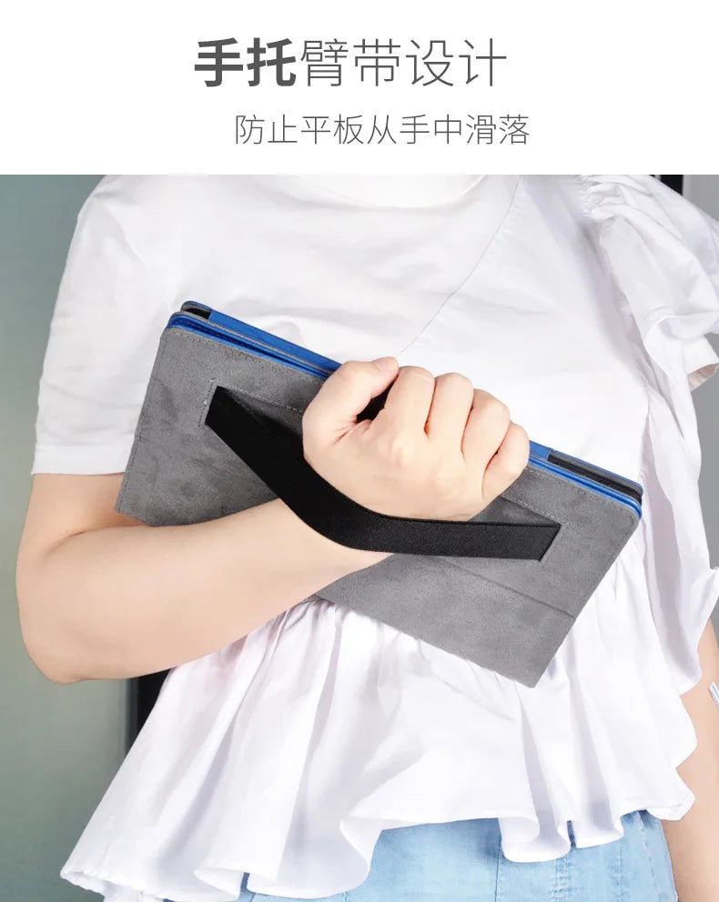 Étui pour tablette TCL 10 Tab Max 4G 10.36 Android 9296G, support pliable en cuir PU imprimé avec support de main, couverture magnétique 9295G