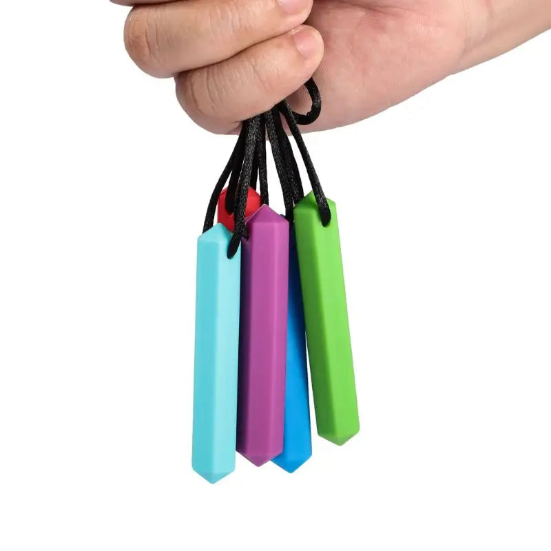 Anneau de dentition en Silicone pour bébé, collier à mâcher sensoriel, Robot dinosaure, pendentif sucette pour autisme, morsure, soins pour bébé