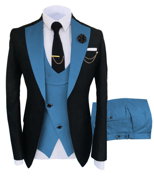 New Men's Suit Popular Luxury Clothing Party Stage Men's Suit Groomsmen Regular Fit Tuxedo 3 Piece Set Jacket + Pants + Vest