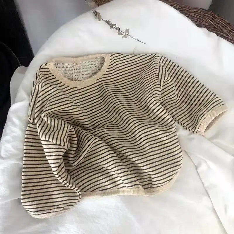 Enfants Garçon Sweat Pour Tout-Petits Filles Top Vêtements Printemps Coton T-shirt À Manches Longues Enfants Vêtements Automne 1-6Y Garçons Vêtements