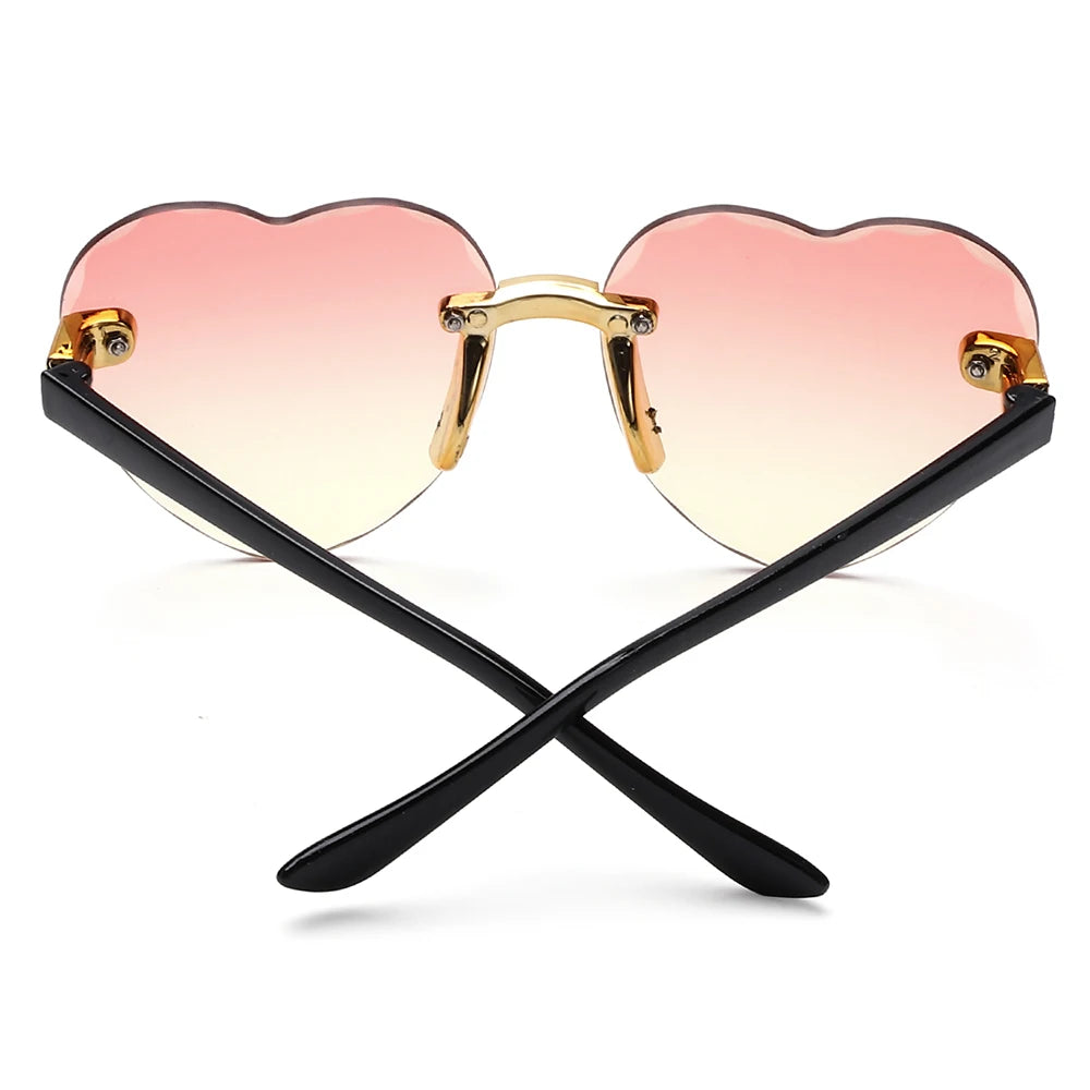 Lunettes de soleil en forme de cœur pour enfants, lentilles océArabes, lunettes de soleil pour enfants, protection UV 400, lunettes de fête et de photographie