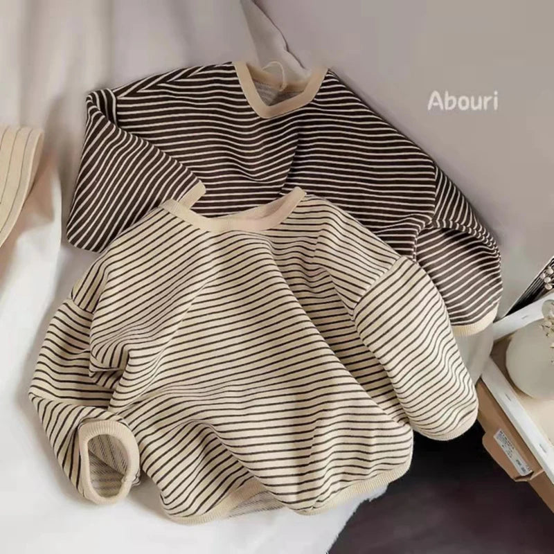 Enfants Garçon Sweat Pour Tout-Petits Filles Top Vêtements Printemps Coton T-shirt À Manches Longues Enfants Vêtements Automne 1-6Y Garçons Vêtements