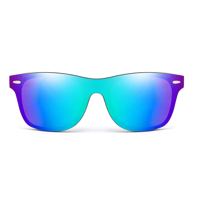 Lunettes De soleil en bois hommes femmes carré bambou femmes pour femmes hommes miroir lunettes De soleil surdimensionné rétro De Sol Masculino à la main
