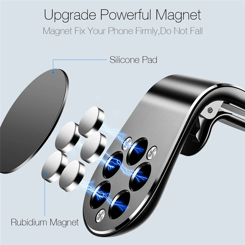 Support de téléphone magnétique puissant, Clip de ventilation, pour toutes les voitures, pour Xiaomi12, Huawei, Iphone 13, tous les téléphones intelligents