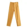 D3250 New Arrivals Women's Pants & Trousers Women High Waist Tight Solid Color Elegant Office Pants for Ladies Casual Pants