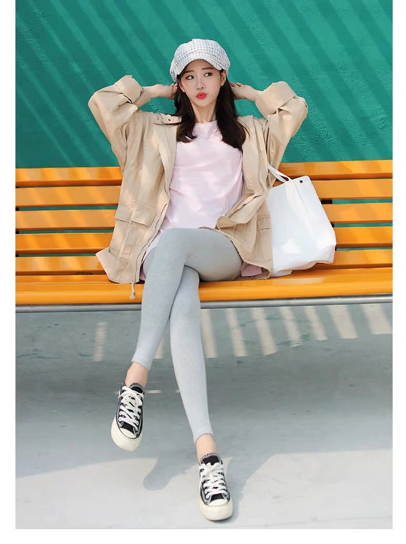 Women's Ribbed Leggings 2025 High Waist Autumn Winter Warm Cotton Leggings Casual Fashion Mesh 2XL Black Pants Sexy Leggings