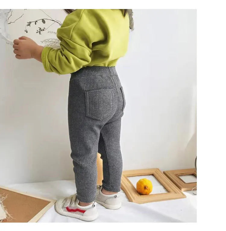 Children's trousers for girls and boys, solid color, large size, PP children's trousers, spring and autumn, baby and toddler long casual trousers, children's trousers, 1-6 years