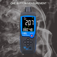 Capteur Intelligent Numérique d'Oxygène, Détecteur de Gaz, Alarme Sonore et Lumineuse, Moniteur de Qualité de l'Air avec Écran LCD de Température