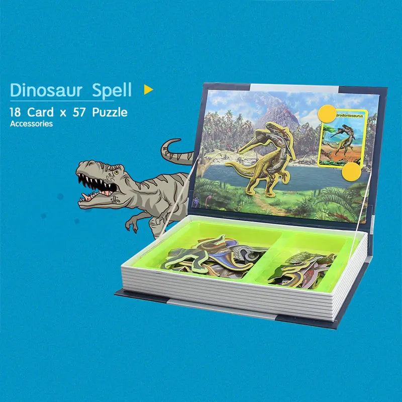 Livre de Puzzle magnétique pour enfants, jouets intelligents 3D, jeux d'entraînement cérébral, jouets éducatifs Montessori, cadeaux pour enfants, jouets de noël