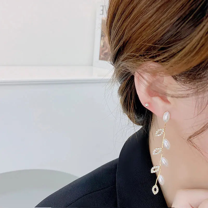 Boucles d'oreilles plaquées or véritable 14K, clous d'oreilles romantiques et élégants pour femmes, bijoux fins Glamour de qualité supérieure