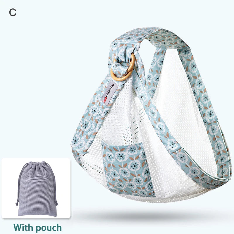 Enveloppement pour bébé, écharpe pour nouveau-né, double usage, couverture d'allaitement pour nourrissons, tissu en maille, porte-allaitement jusqu'à 130 lb (0-36M)