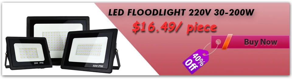 Projecteur LED extérieur 50W 100W 150W 220V projecteur étanche intérieur LED Spot extérieur lampadaires paysage projecteur
