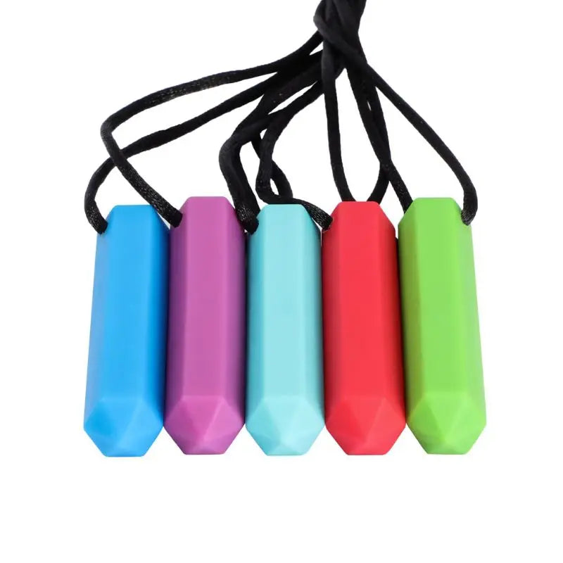 Anneau de dentition en Silicone pour bébé, collier à mâcher sensoriel, Robot dinosaure, pendentif sucette pour autisme, morsure, soins pour bébé