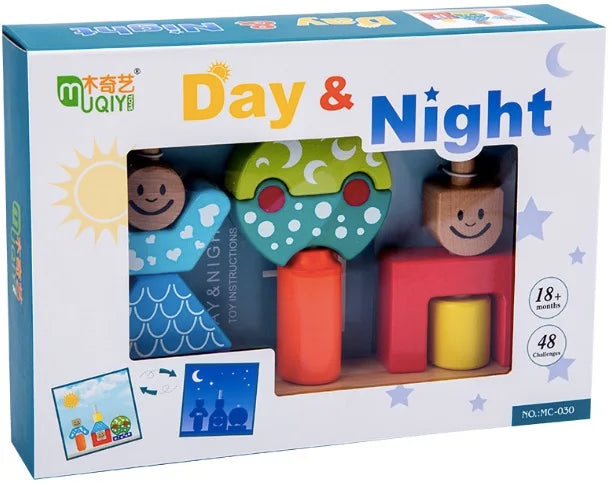 Puzzle en bois Montessori pour enfants, château de rêve changeant de bois, bloc de construction, jeu d'entraînement IQ, cadeau de pensée logique, jouets pour enfants