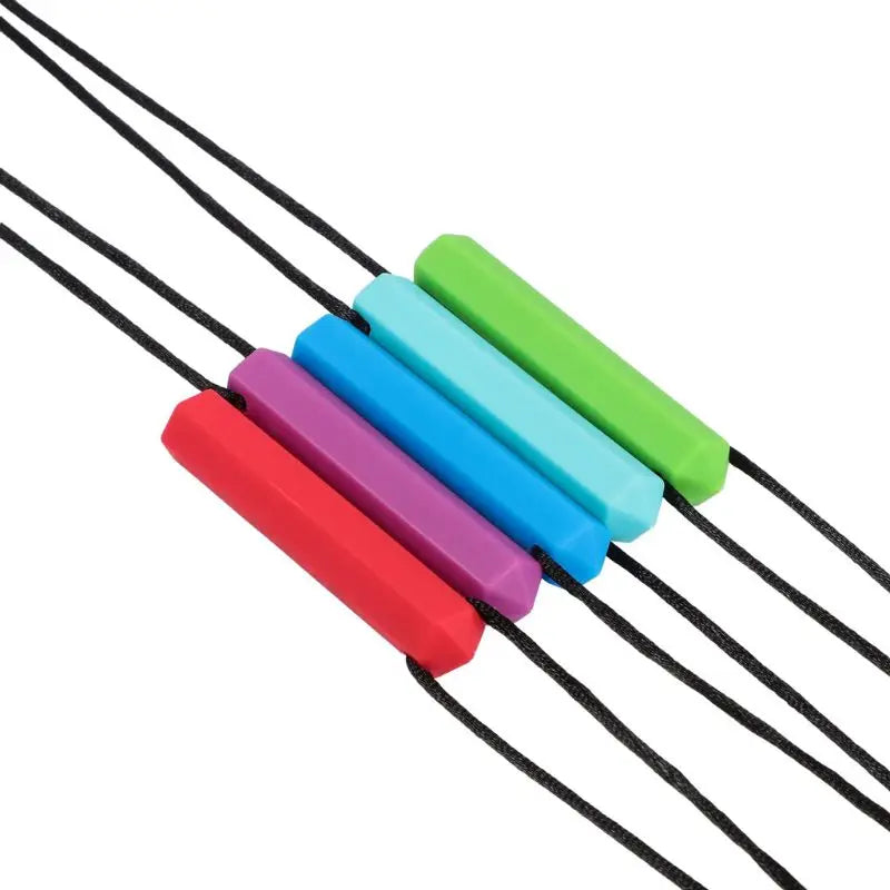 Anneau de dentition en Silicone pour bébé, collier à mâcher sensoriel, Robot dinosaure, pendentif sucette pour autisme, morsure, soins pour bébé