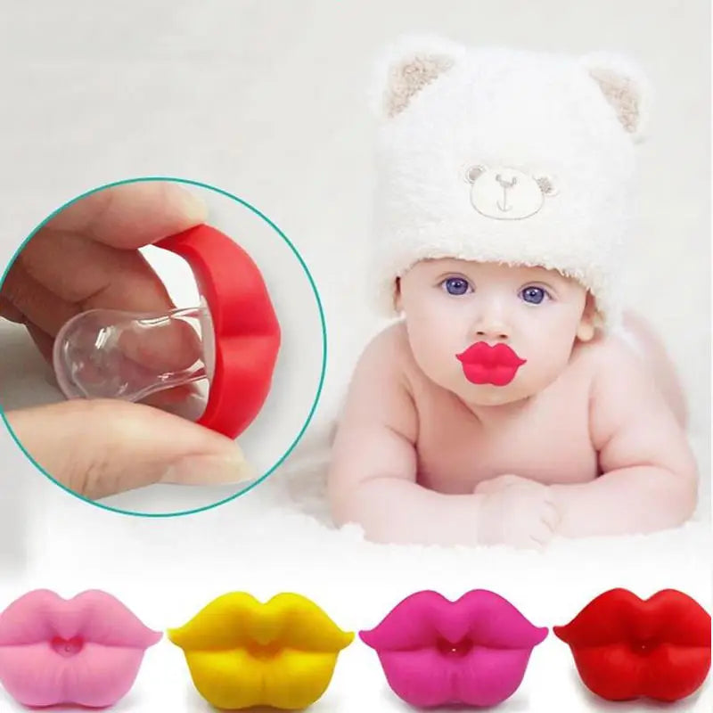 Attache-sucette bébé rouge baiser lèvres factices sucettes drôle Silicone bébé mamelons anneau de dentition sucettes sucette enfants alimentation personnalisé