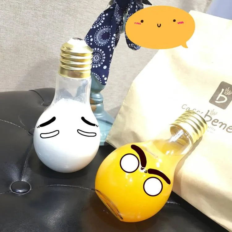 Bouteille d'eau créative d'été, petite gourde mignonne, à la mode, ampoule de jus de lait, anti-fuite, bouteilles portables mignonnes