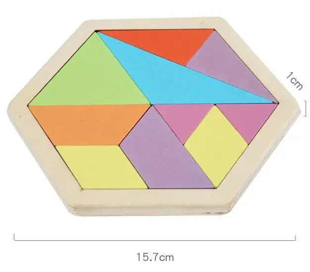 Planche en bois Puzzle enfants éducatif mathématiques Tangram Puzzles jeu jouets pour adultes enfants