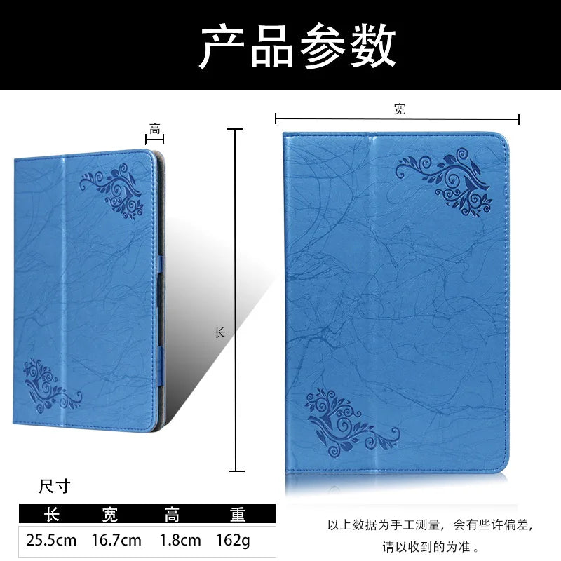 Étui pour tablette TCL 10 Tab Max 4G 10.36 Android 9296G, support pliable en cuir PU imprimé avec support de main, couverture magnétique 9295G