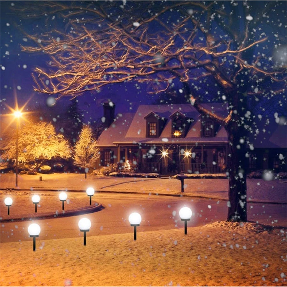 Style moderne jardin solaire pelouse lumières Camping en plein air paysage urbain décoratif LED étanche ampoule circulaire lampe économie d'énergie