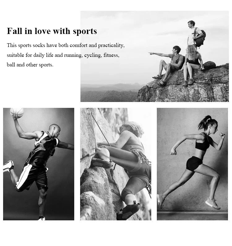 Compression sports socks for men and women, ideal for running, cycling and hiking