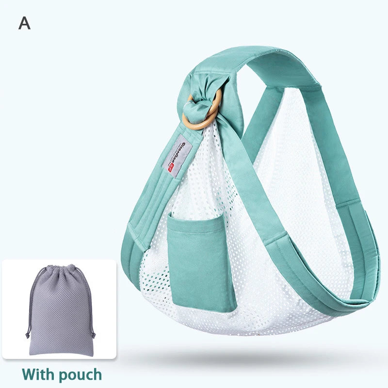 Enveloppement pour bébé, écharpe pour nouveau-né, double usage, couverture d'allaitement pour nourrissons, tissu en maille, porte-allaitement jusqu'à 130 lb (0-36M)