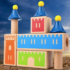 Puzzle en bois Montessori pour enfants, château de rêve changeant de bois, bloc de construction, jeu d'entraînement IQ, cadeau de pensée logique, jouets pour enfants