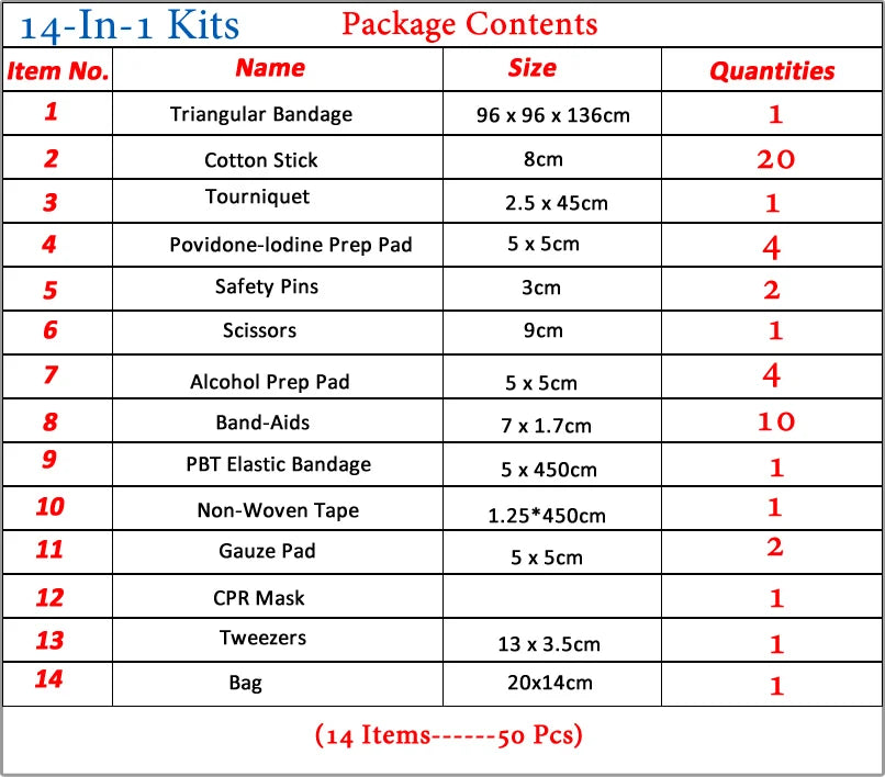 Kit d'urgence de voyage pour camping en plein air, pour la pêche, traitement médical familial, sac de premiers secours Portable étanche, étui pour Kits d'urgence